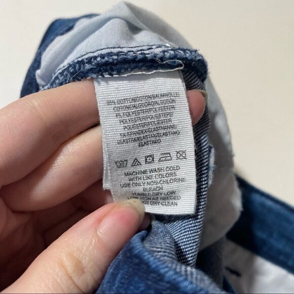 Free People Distressed Blue Denim Skinny Jeans SHORT Size 27 - Picture 6 of 6